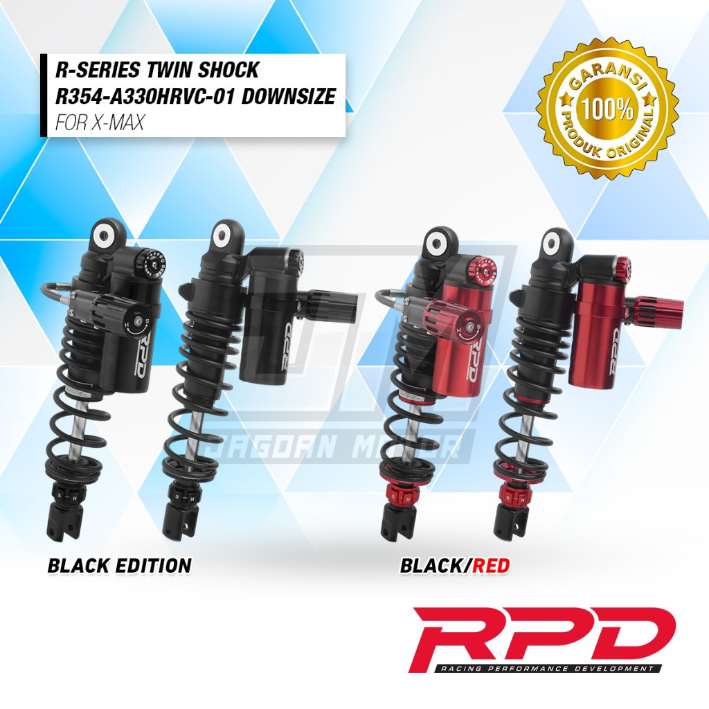 Jual Shock RPD R-Series Twin Shock Downsize For X-Max (330MM) | Shopee ...