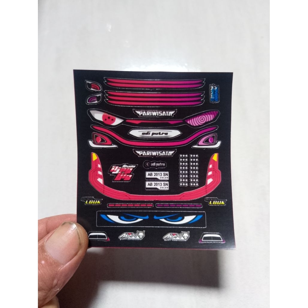 Jual Sticker Lampu Bus / Sticker Headlamp JB5 / Sticker Miniatur bus ...