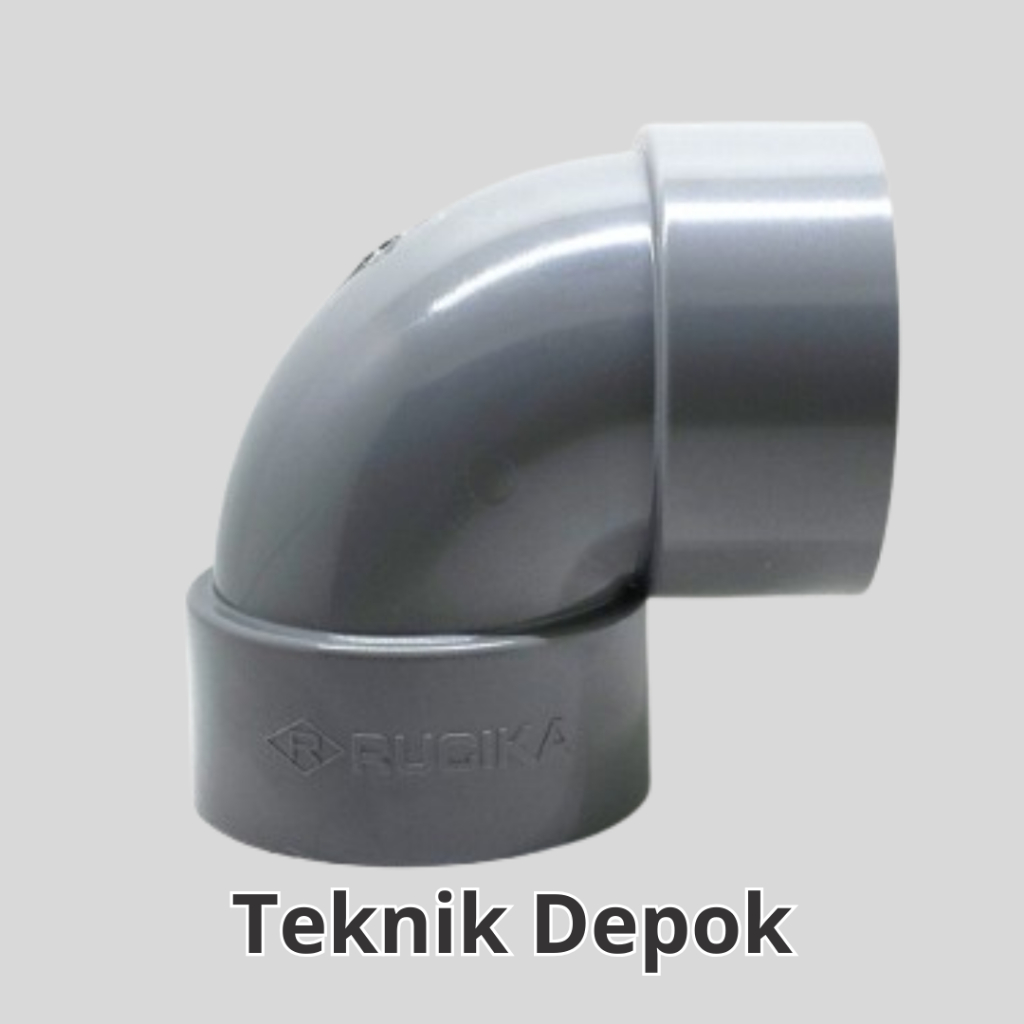 Jual Elbow 3 inch D 90 Derajat Rucika PVC Sambungan Pipa Knee Knie ...