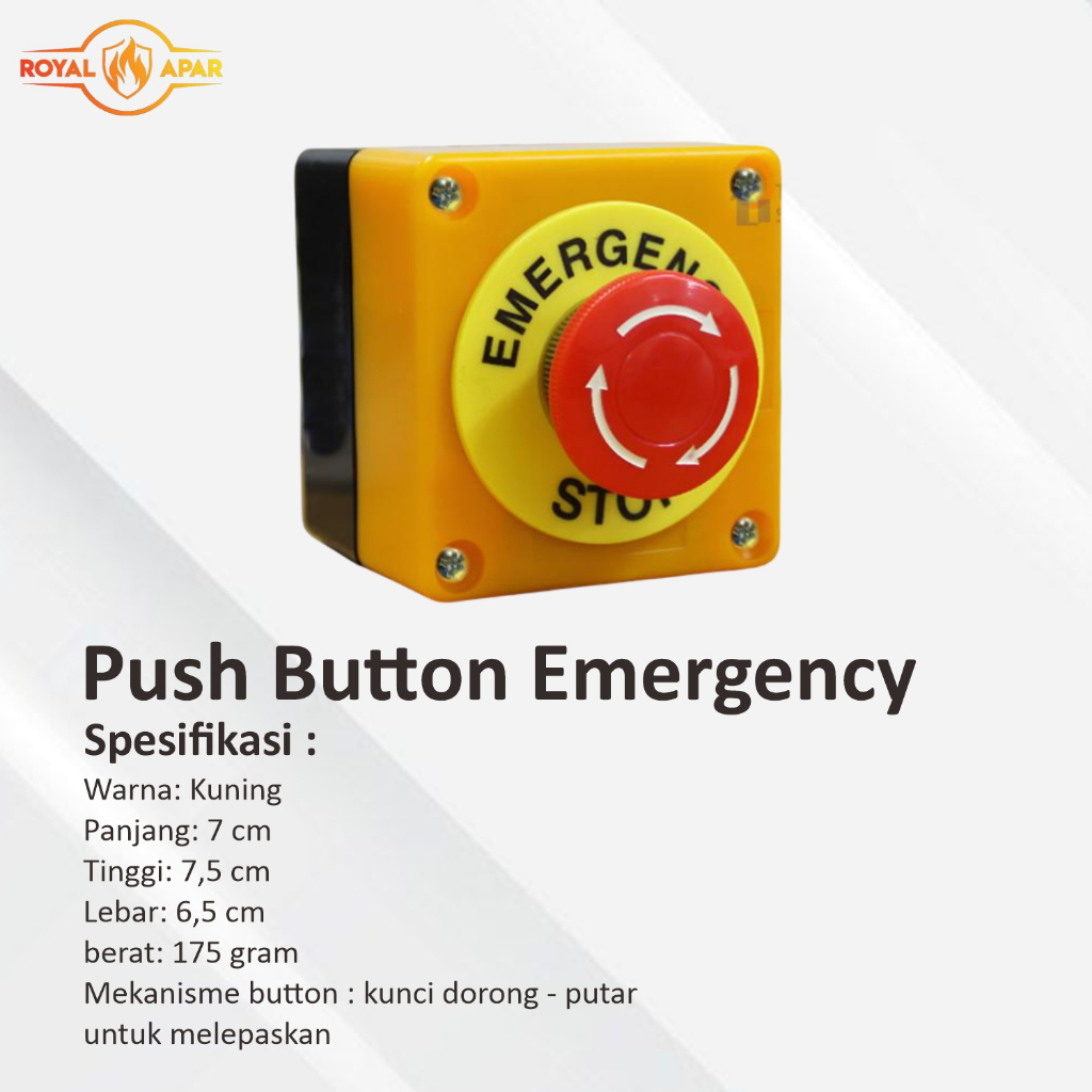 Jual Push Button Emergency Stop Manual / Tombol Darurat Manual | Shopee ...