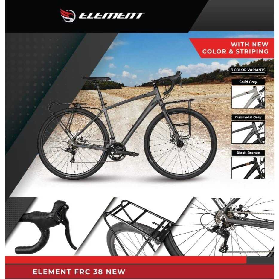 Jual Element Sepeda Gravel FRC 38 New 700c Alloy Disc Brake Sepeda ...