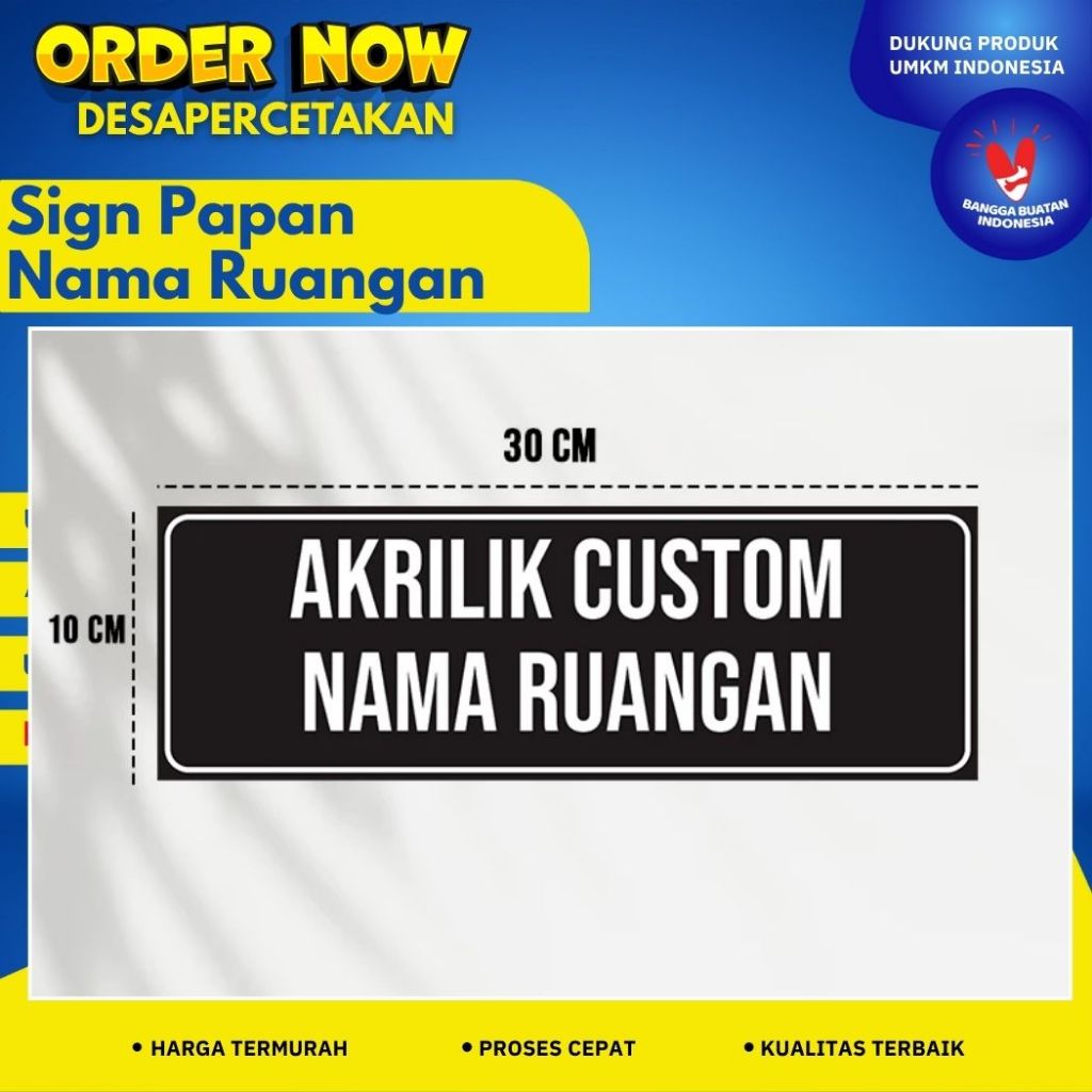 Jual Custom Akrilik Nama Ruangan | Sign Board Acrylic | Papan Nama ...