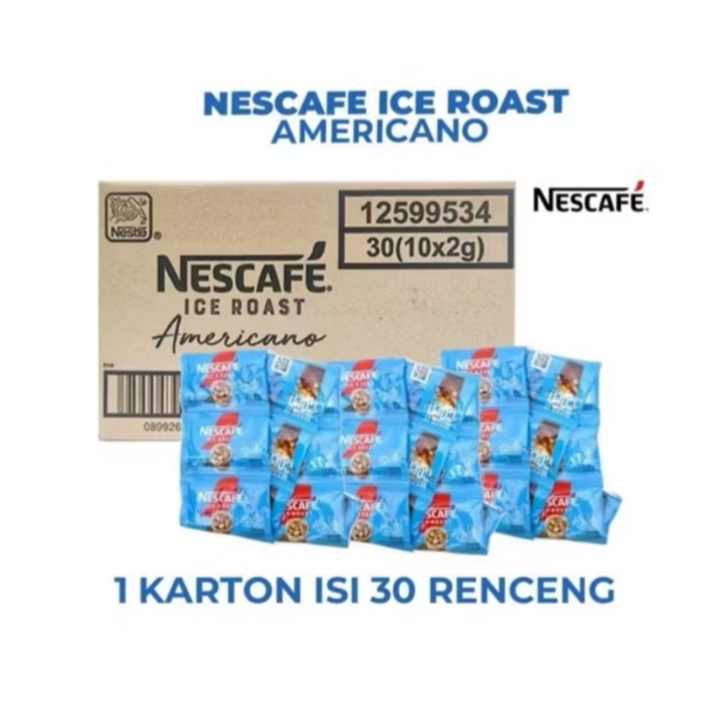 Jual NESCAFE Ice Roast Americano Ori 2g Sachet Isi 30 Renceng (1 Karton ...