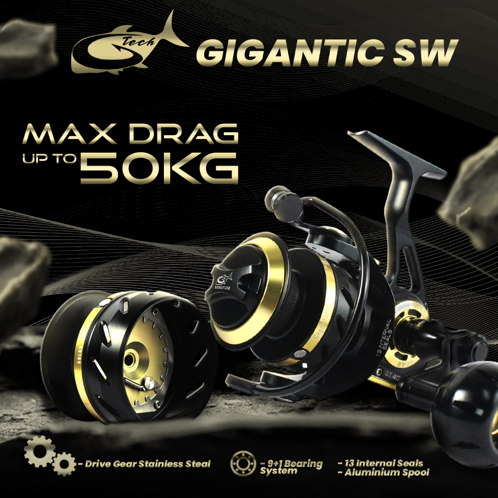 Jual Reel Spinning G-Tech GIGANTIC SW 3000 s/d 8000 | Drive Gear ...