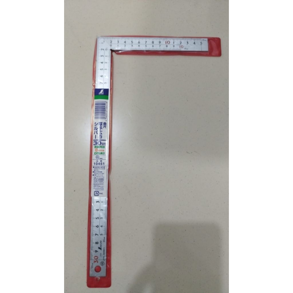 Jual SHINWA Penggaris Siku 30x15 cm JIS Standard Stainless Steel ...