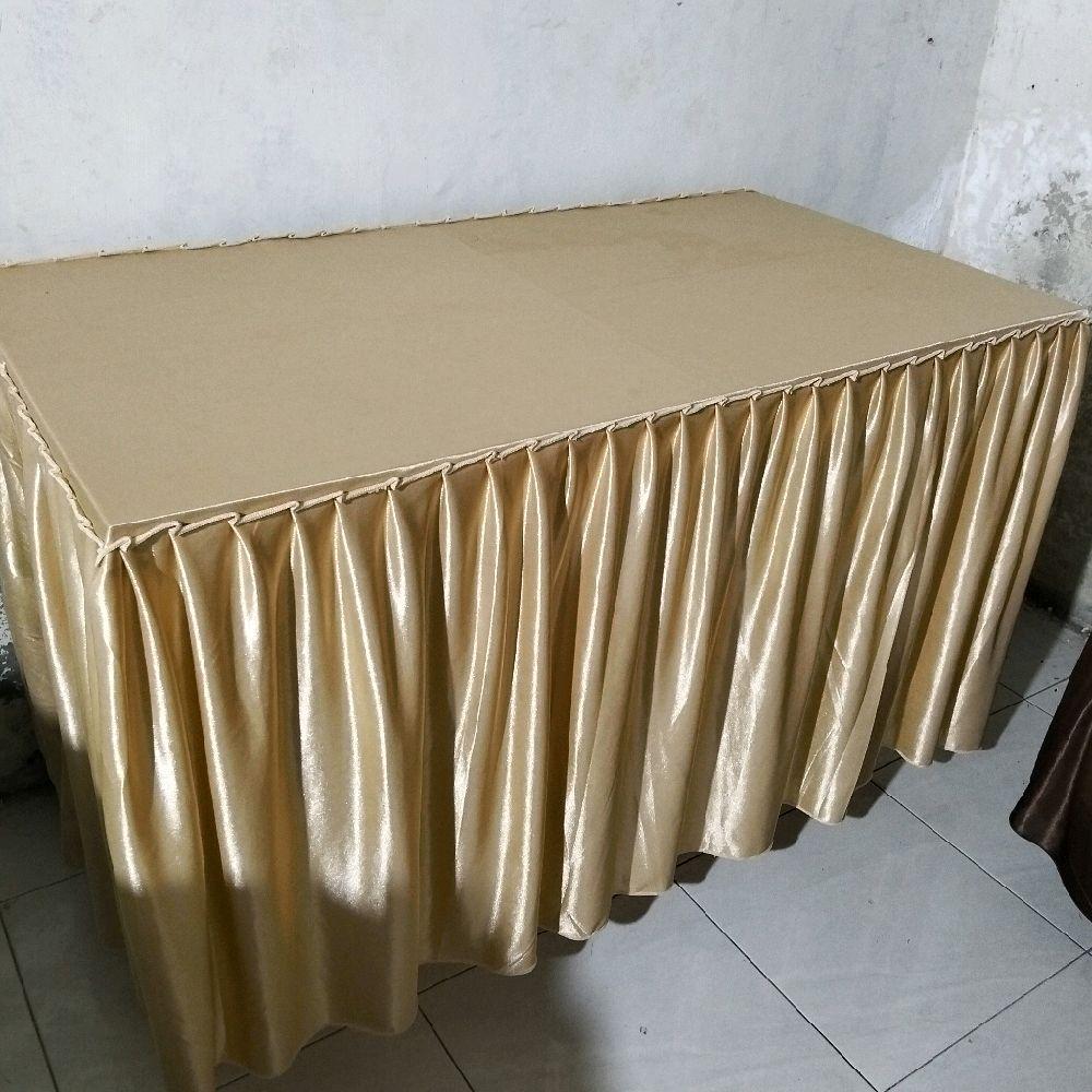 Jual Taplak/Cover Meja Prasmana Polos Premium murah rumbai (T70 ...