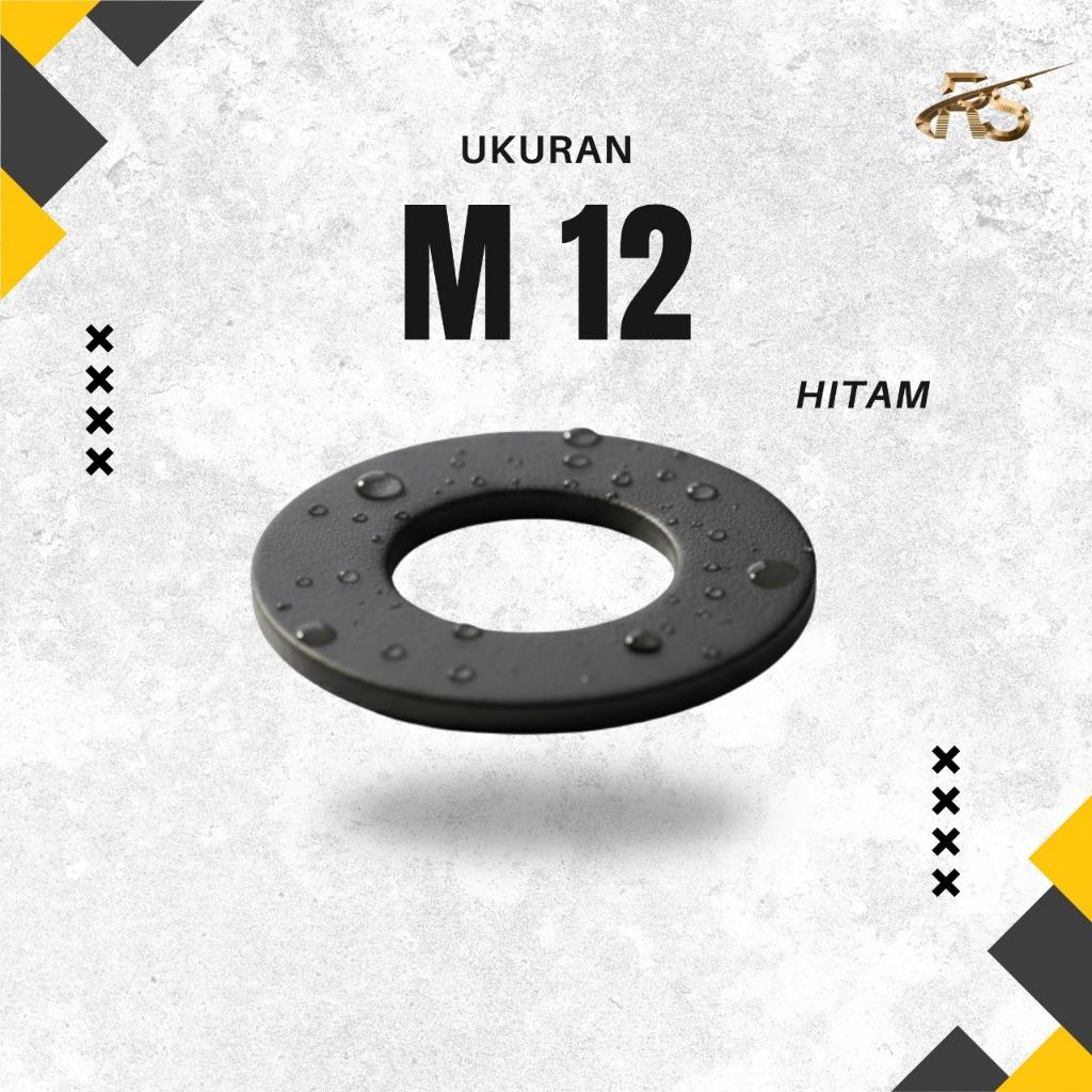 Jual Ring Plat Baja Hitam Washer Plate M12 / M16 / M20 / M24 | Shopee ...