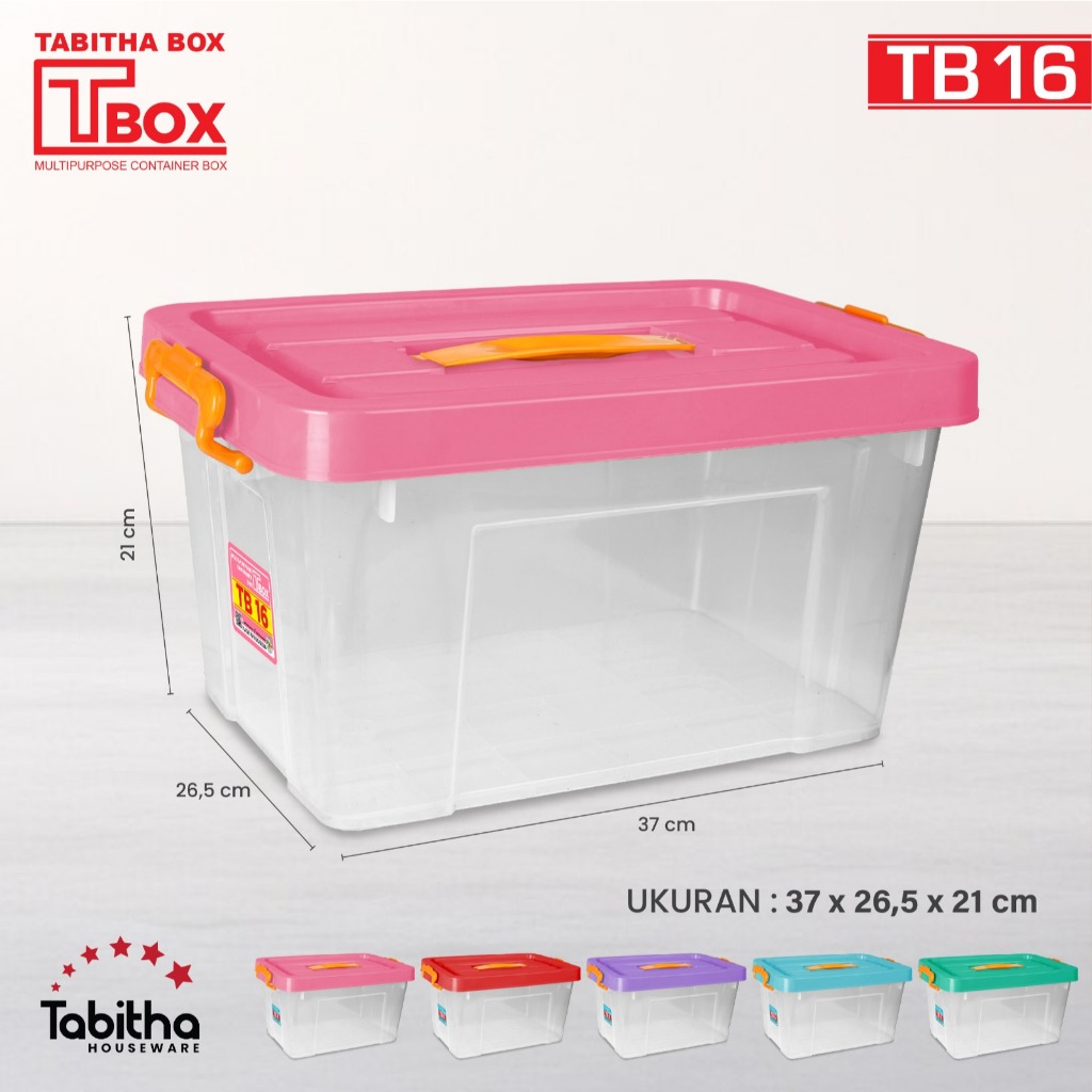 Jual Box Container 16 Liter TBOX TABITHA Bening Transparan Mini Toolbox ...