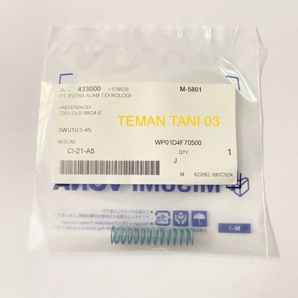 Jual per misumi biru muda SWU 10.5-45 original japan spring pompa angin ...