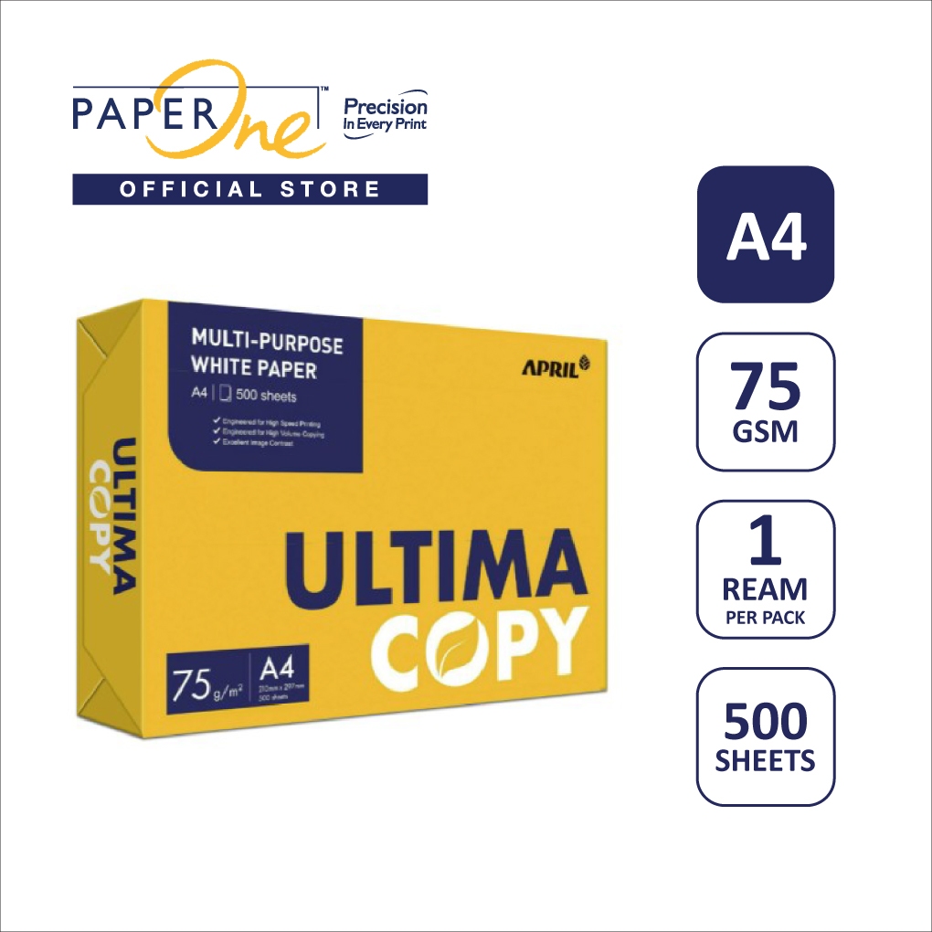 Jual Ultima A4 75gr Copier 1 Rim (500 lembar) Kertas HVS | Shopee Indonesia
