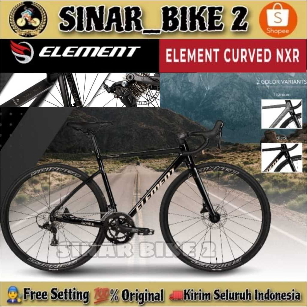Jual Sepeda Balap Roadbike ELEMENT CURVED NXR 700C Alloy 18 Speed ...