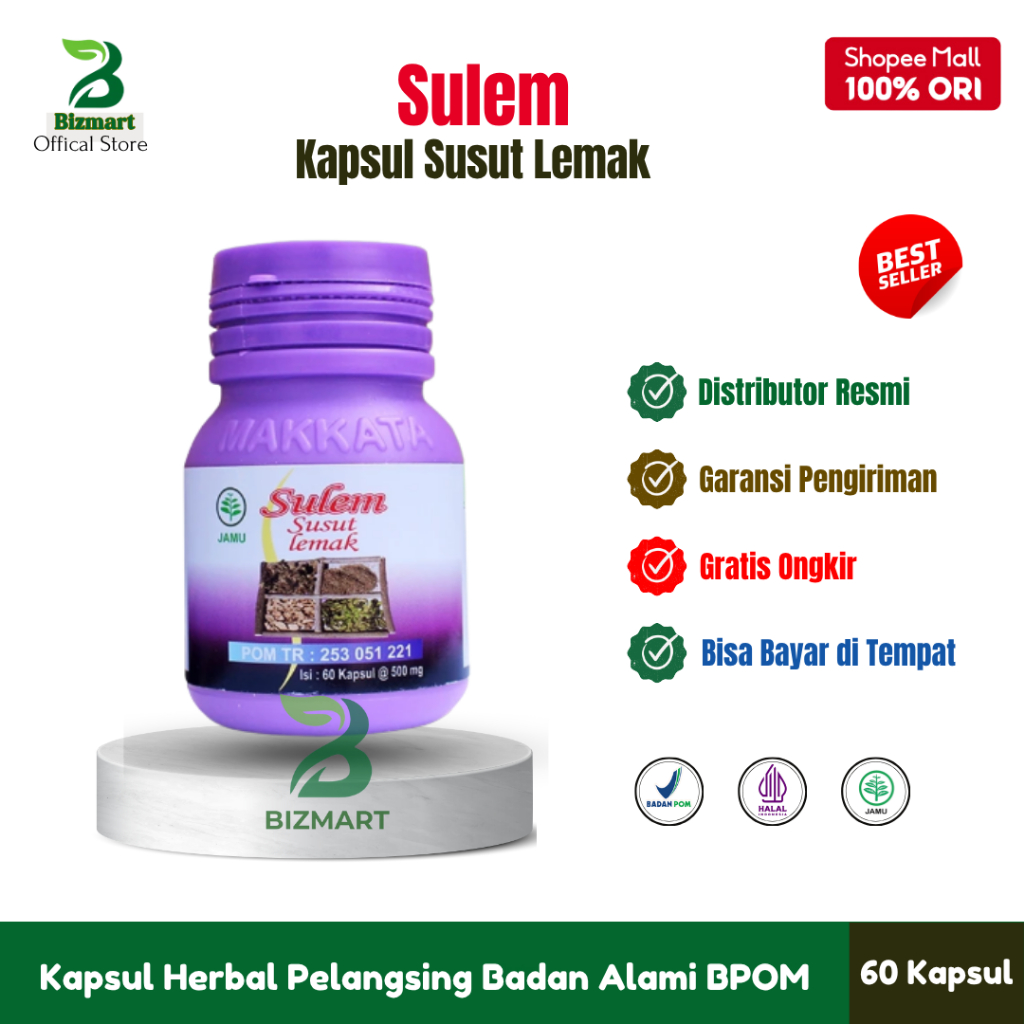 Jual Sulem Makkata Kapsul Susut Lemak Asli Herbal Diet Pelangsing Badan ...