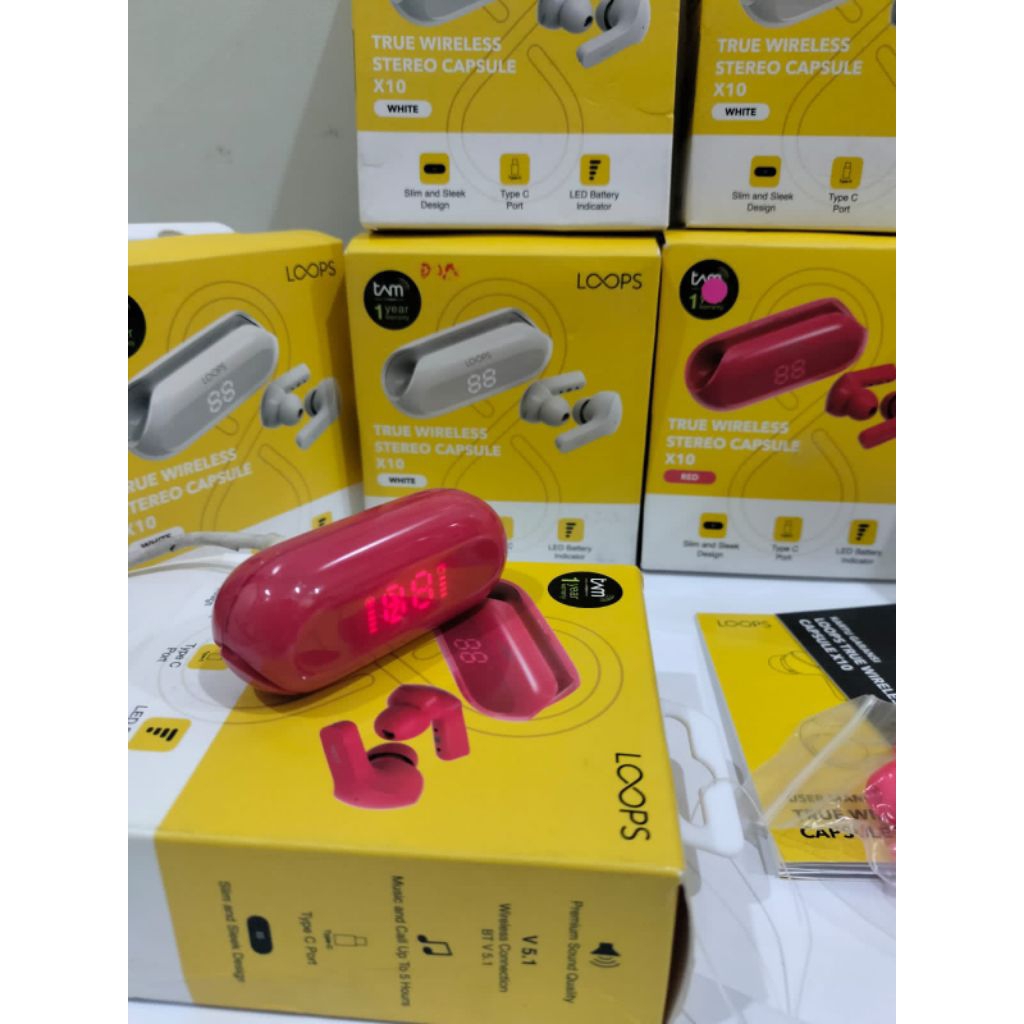 Jual LOOPS TRUE WIRELESS STEREO CAPSULE X10 | Shopee Indonesia