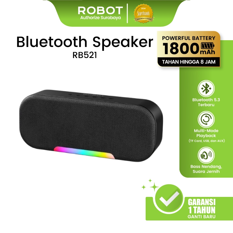 Jual ROBOT Speaker Bluetooth 5.3 TWS Portable RGB Musik 8Jam Playtime ...