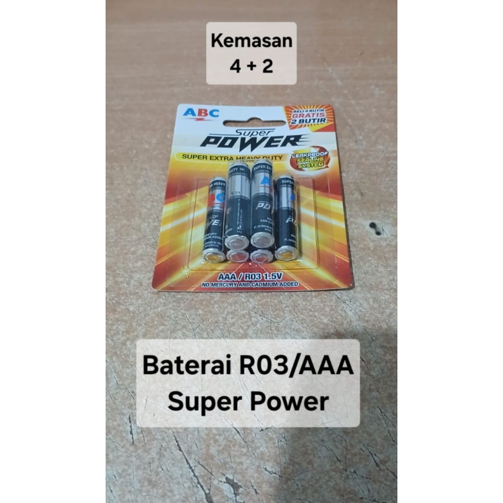Jual Baterai ABC R03/AAA Spw Isi 4+2 (Remote) | Shopee Indonesia