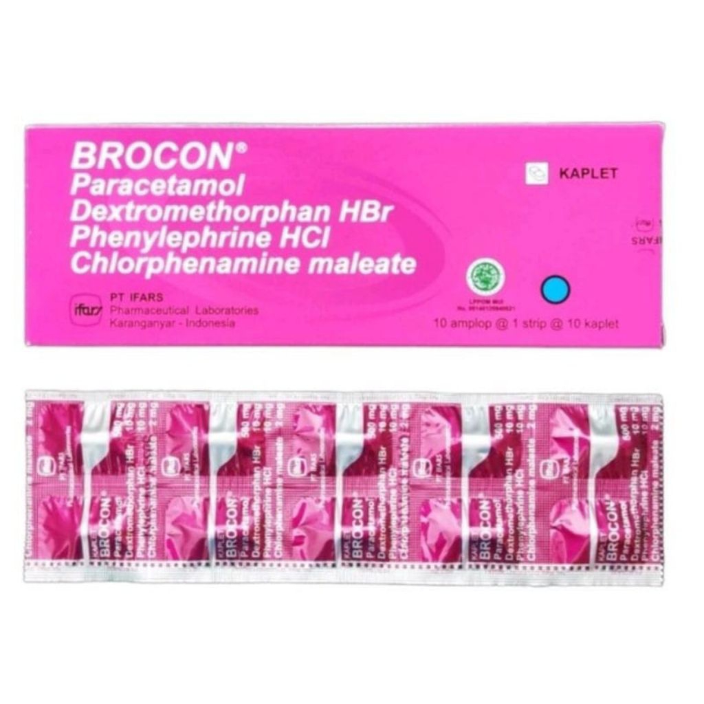 Jual Brocon 10 Tablet strip ( Obat Flu Batuk Demam Pilek Hidung ...