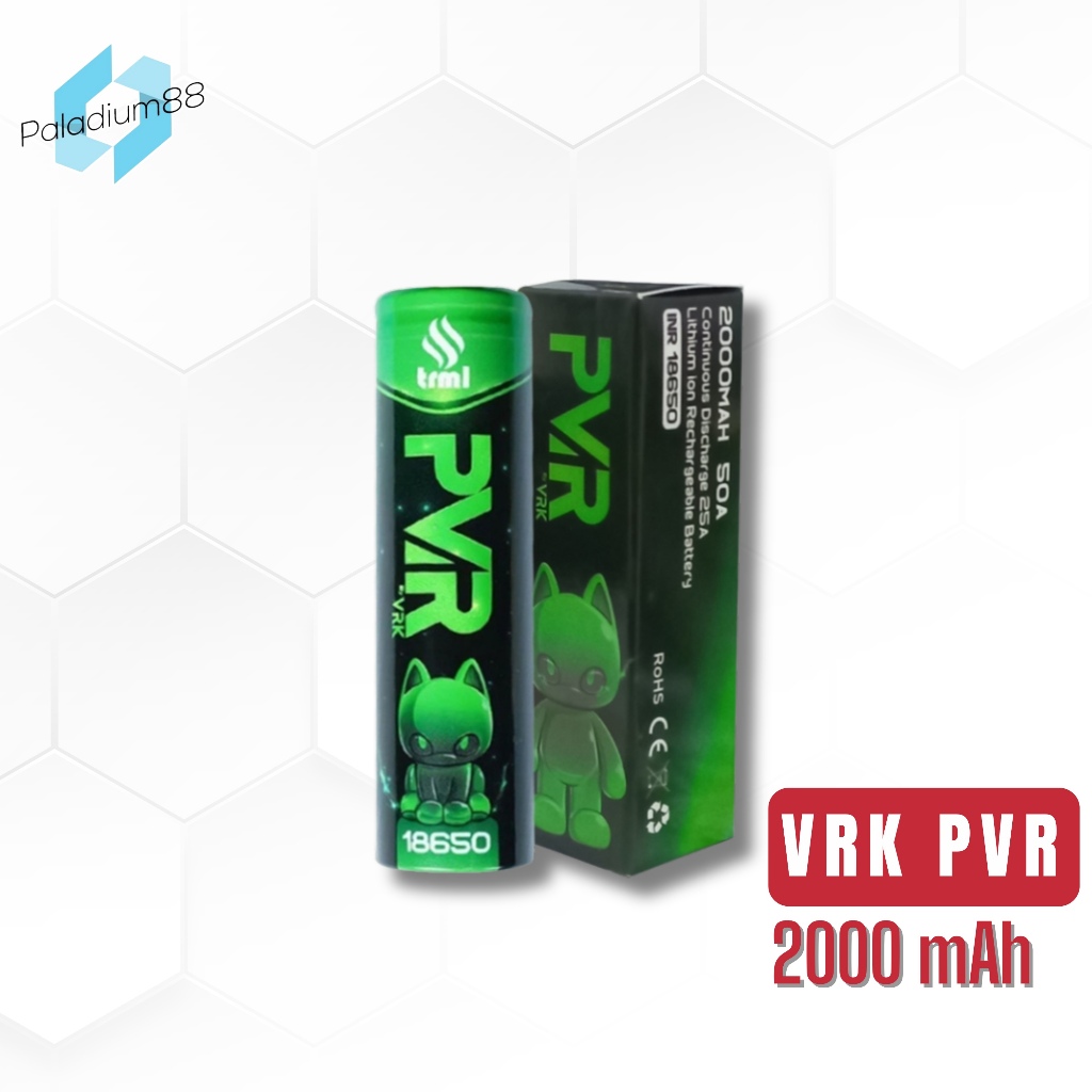Jual Baterai 18650 2000mAh PVR By VRK Authentic | Shopee Indonesia