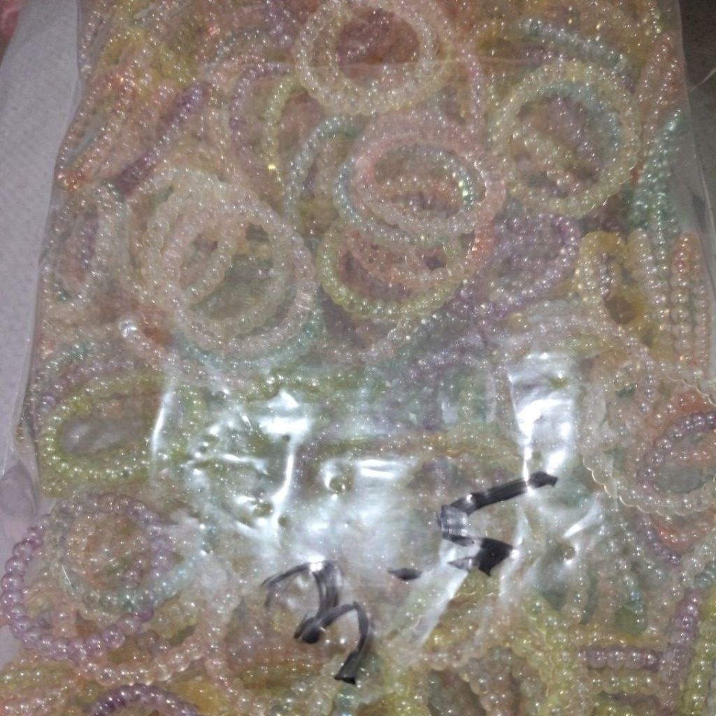 Jual Manik 3,5cm ring bolong bening glosy mix warna isi 1 pon | Shopee ...