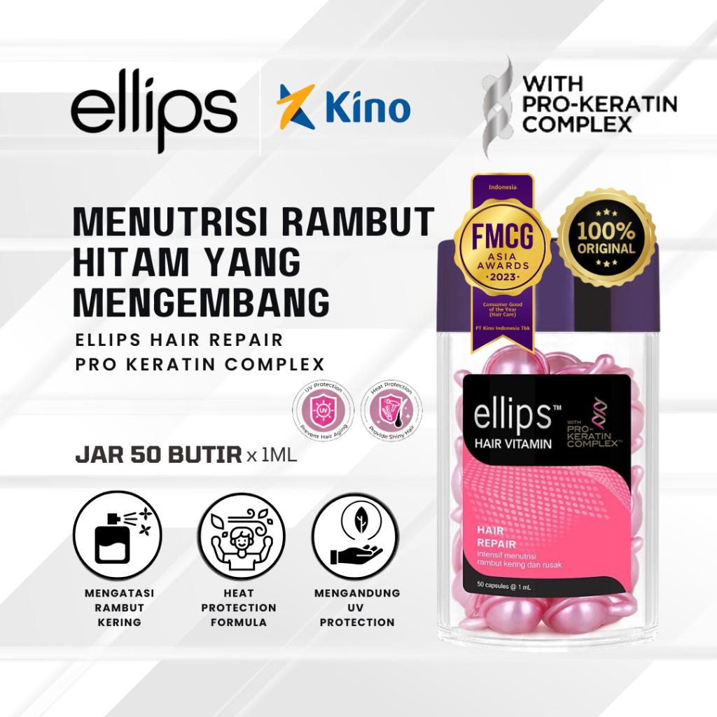 Jual Ellips Vitamin Rambut Pro Keratin Repair Pink 50 Butir - Rambut ...