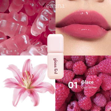 EMINA Glass Tint Lip Tint Korea Glossy Ombre Tahan 12 Jam Ringan Longlasting Transferproof SPF