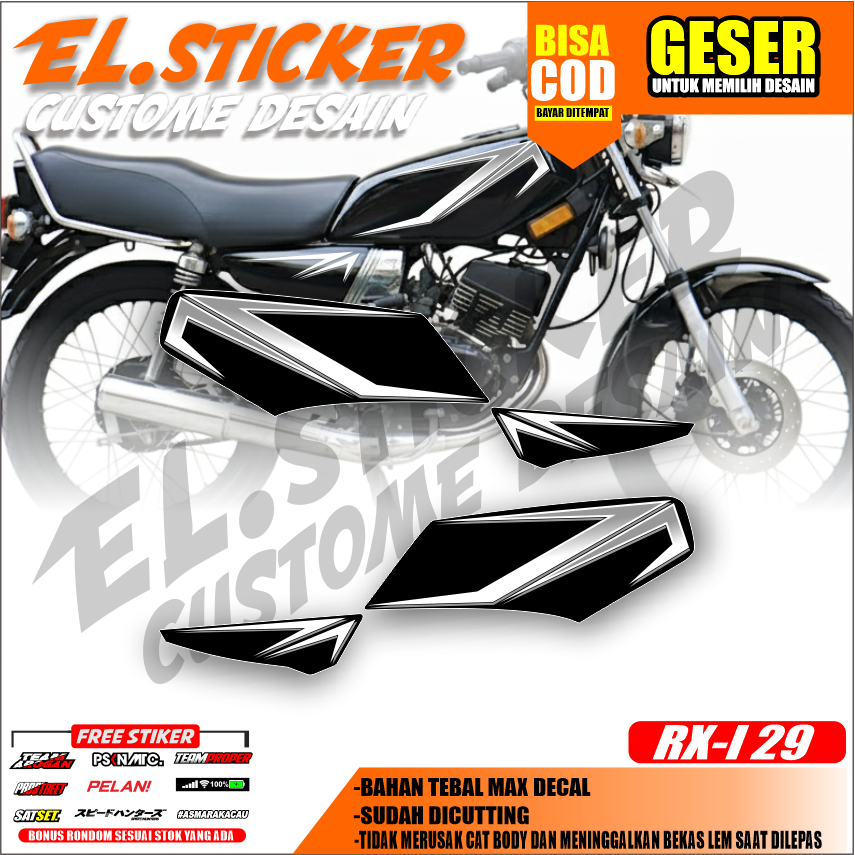 Jual Striping Sticker Transparan UV RX-King Bahan MaxDecal Model ...