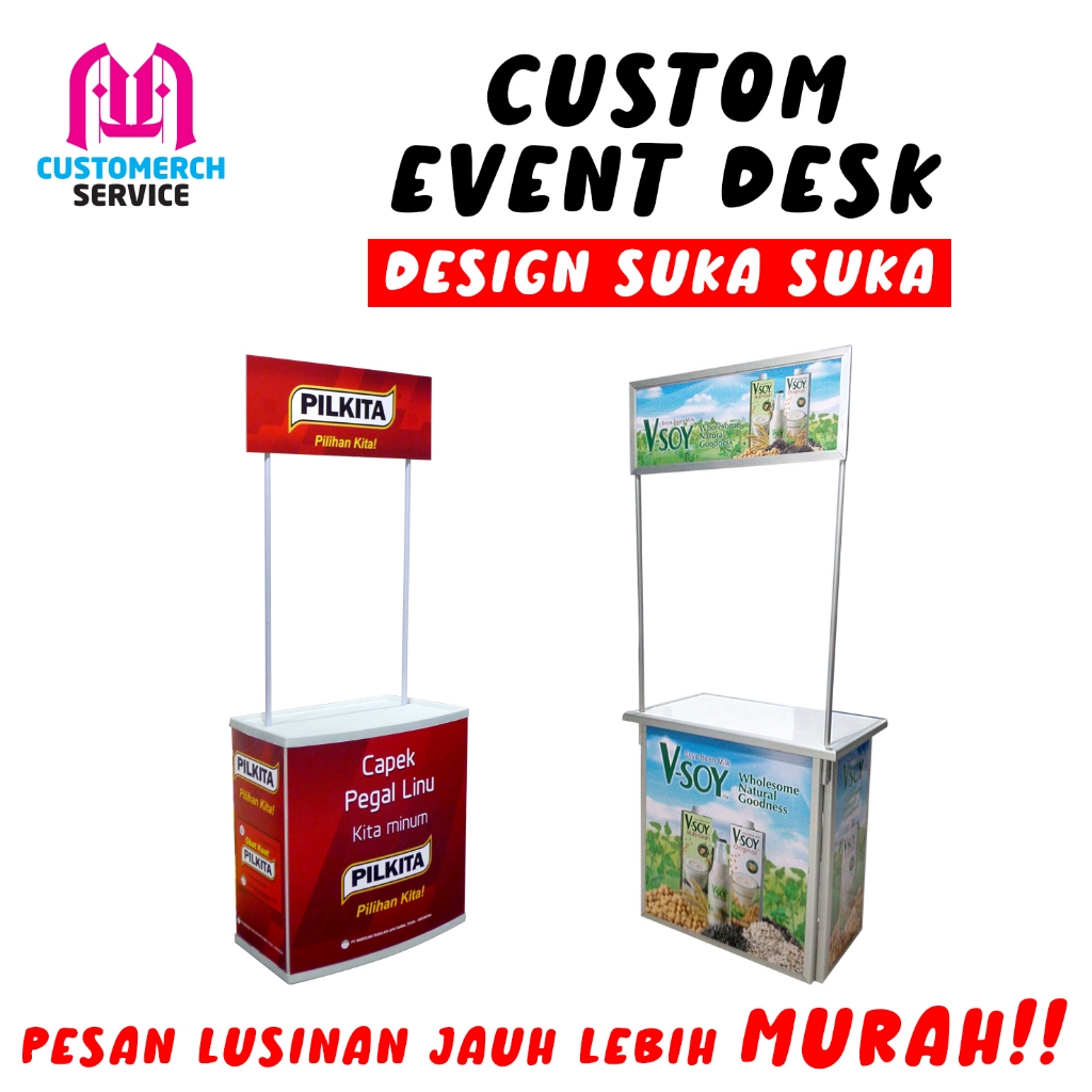 Jual event desk booth portable murah pvc dan aluminium | Shopee Indonesia