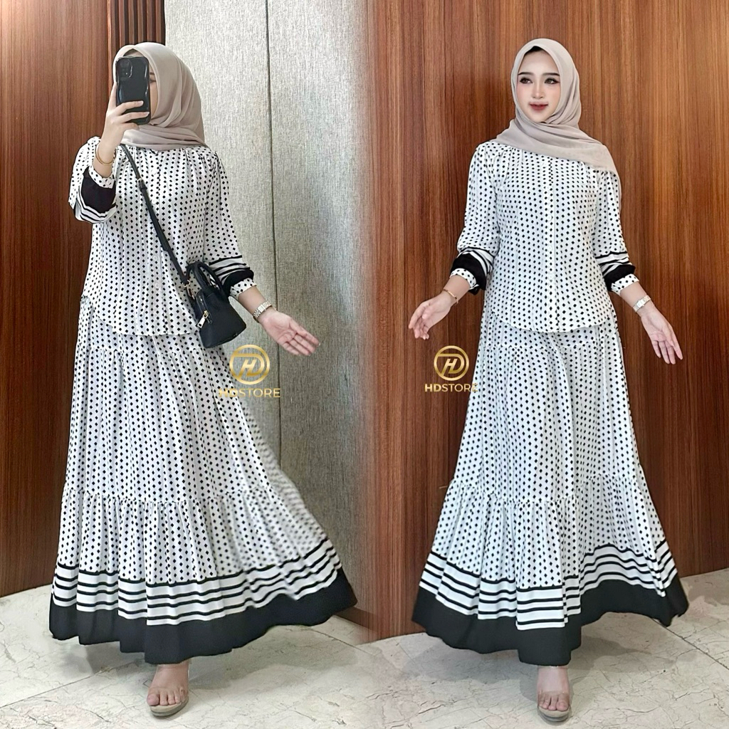 Jual Oneset Rok Rayon - Claudia Set Rok 2in1 Bahan Rayon Motif Setelan ...