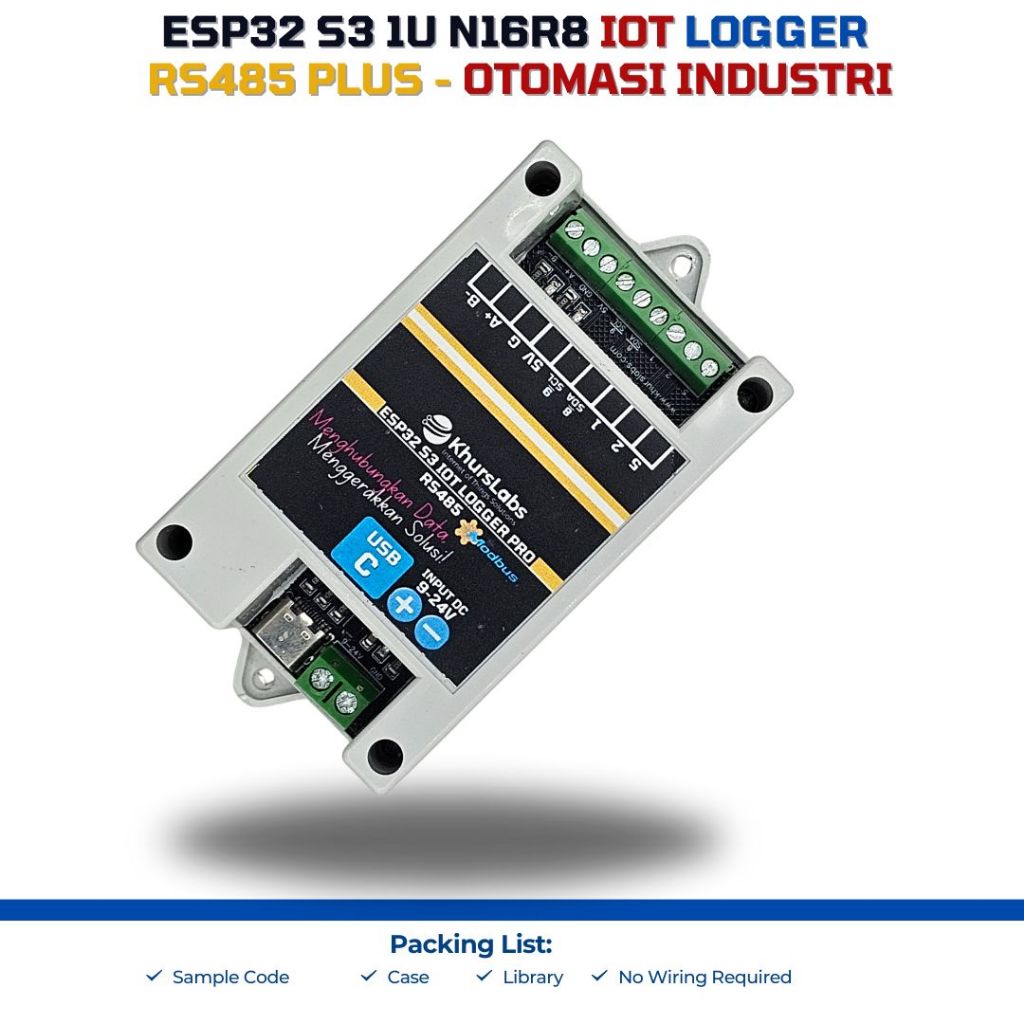 Jual ESP32 S3 IOT LOGGER RTC RS485 Modbus PLUS - Otomasi Industri ...