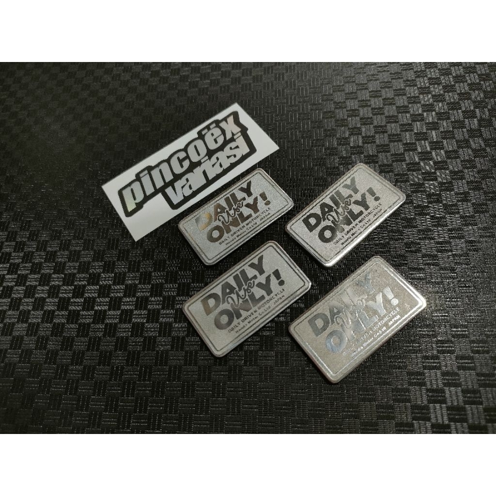 Jual emblem stainless sensor by daily use only | Shopee Indonesia