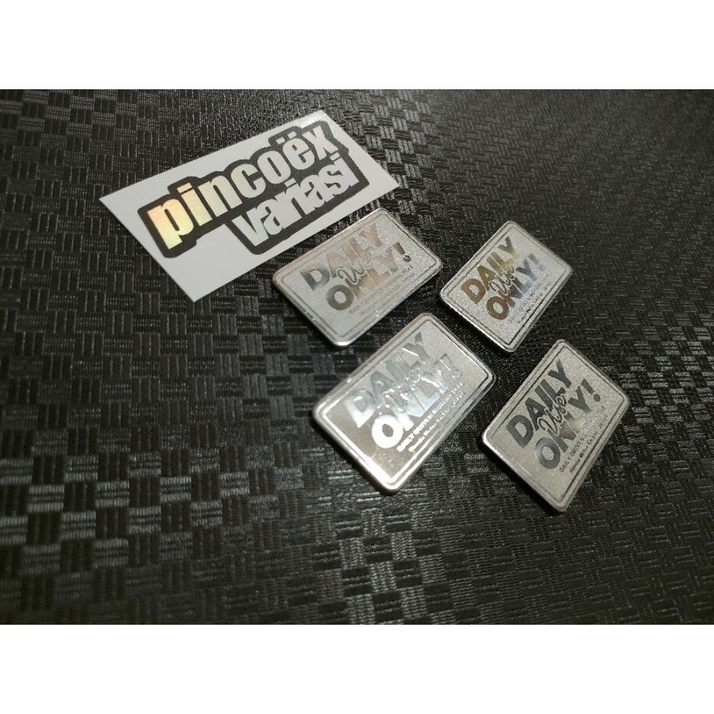Jual emblem stainless sensor by daily use only | Shopee Indonesia