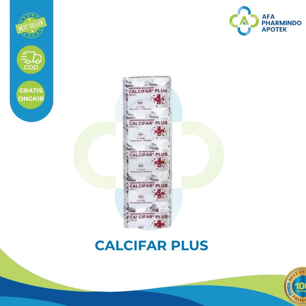 Jual CALCIFAR PLUS - 1 Strip Isi 10 Kaplet - Kesehatan tulang, gigi ...