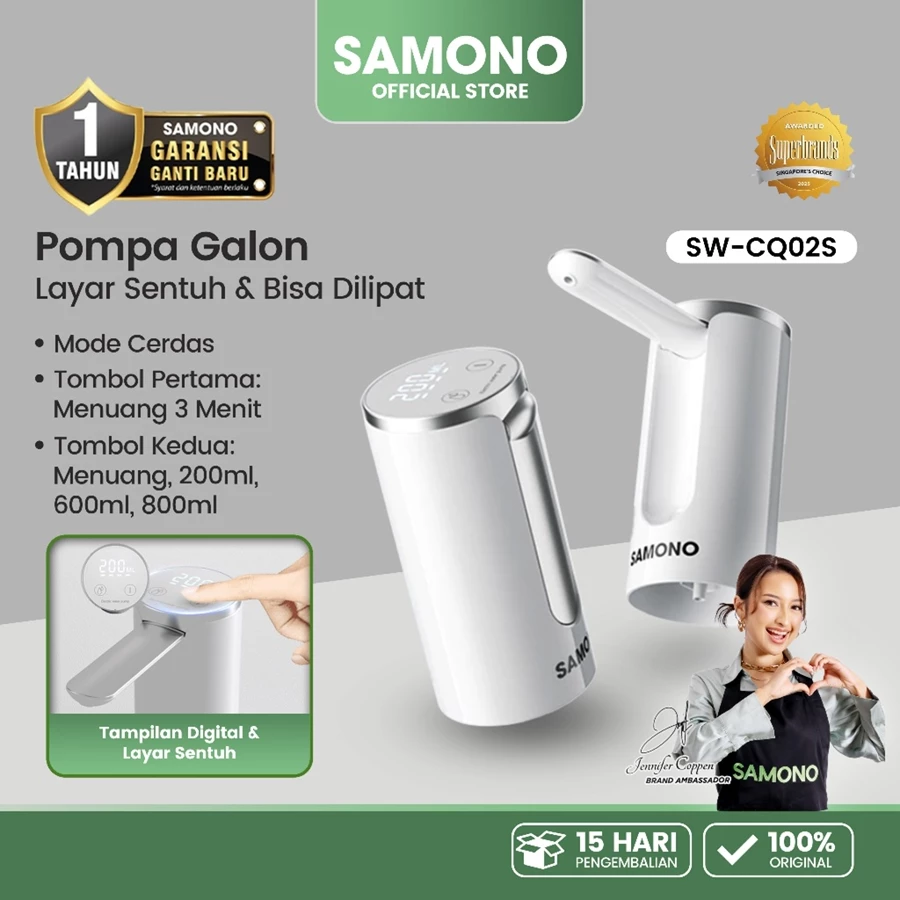 SAMONO Pompa Galon LED Touch Screen pompa galon elektrik pompa air galon elektrik samono official store dispenser air minum pompa galon electric SW-CQ02S