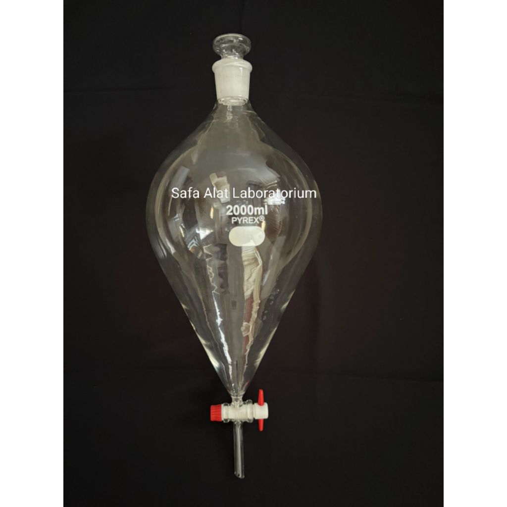 Jual Corong Pisah Corong Pemisah Dropping Funnel 2000ml Kran Teflon ...