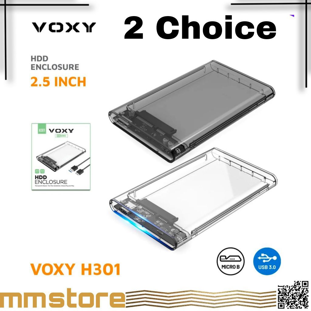Jual Casing hdd hardisk eksternal Voxy 2.5 USB 3.0 transparan external ...