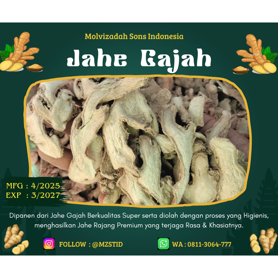 Jual Jahe Gajah Rajang Kering Premium | Shopee Indonesia