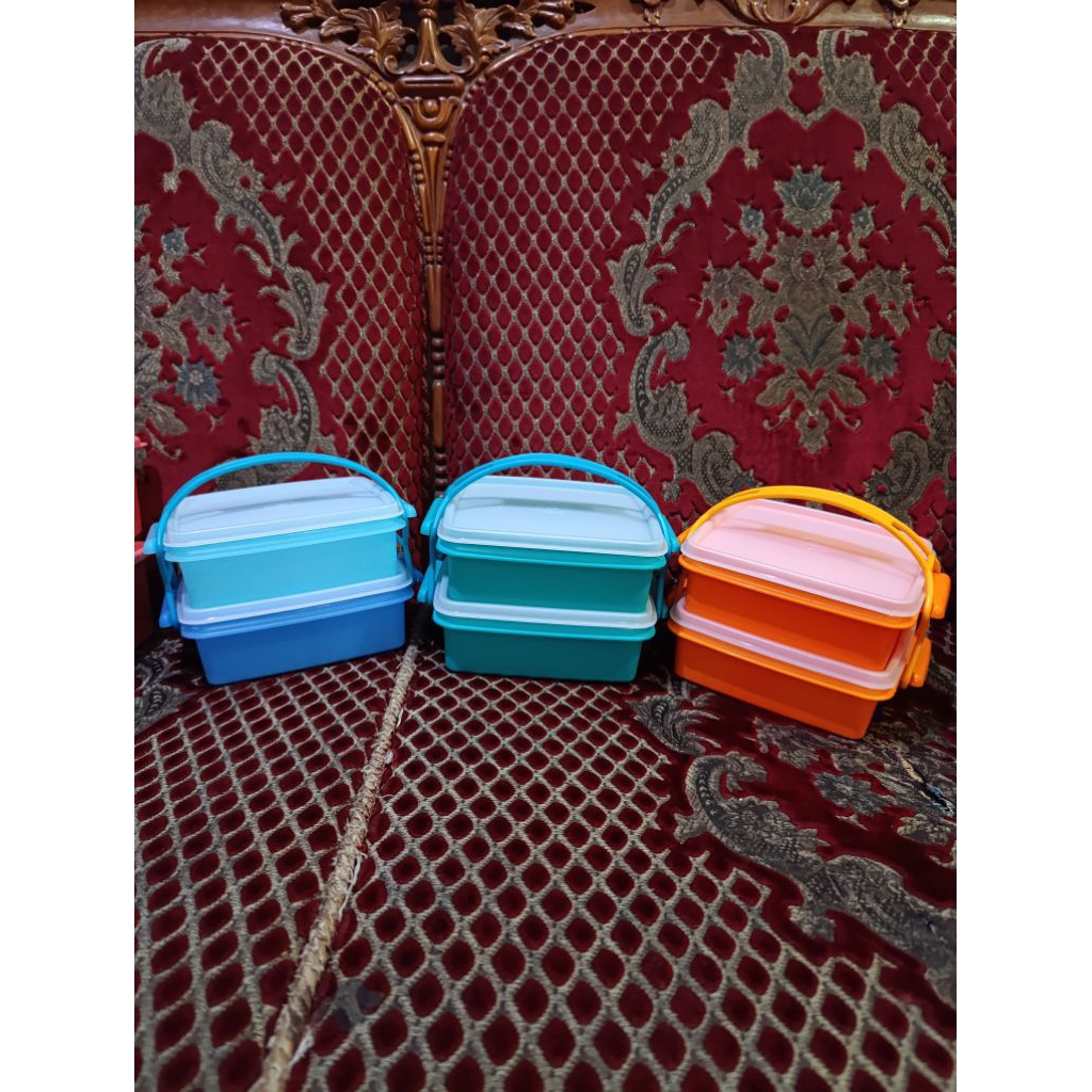 Jual Rantang tupperware/ carry all set/wadah makanan/tempat makanan 2 ...