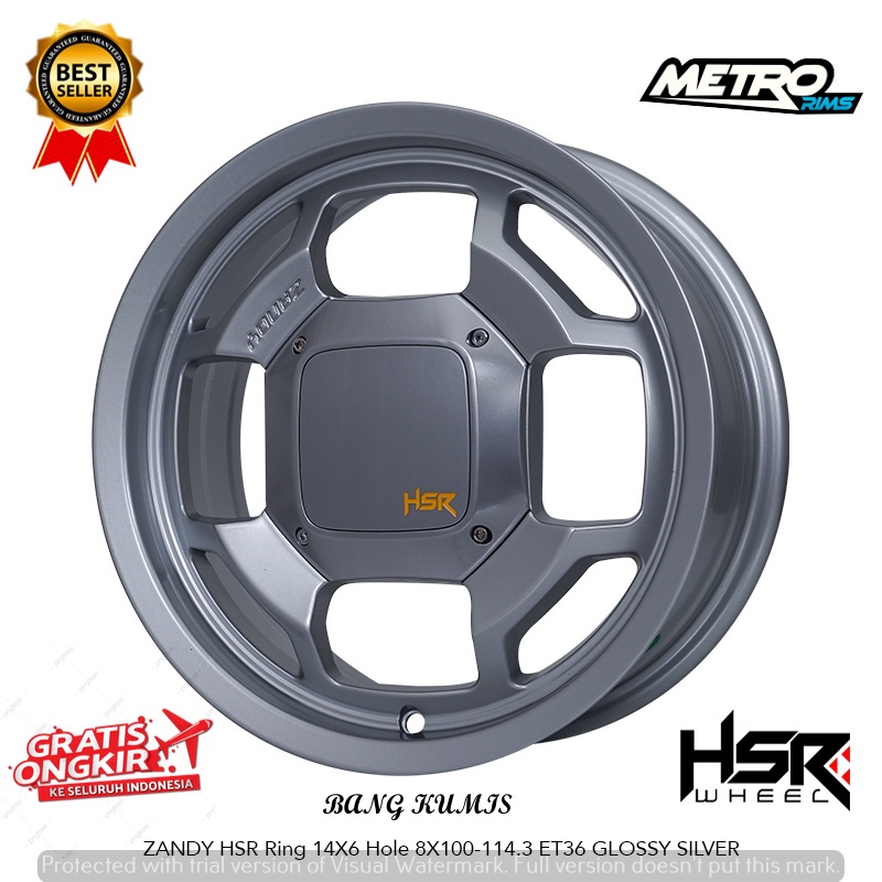 Jual VELG RACING CLASIC HSR ZANDY RING 14 UNTUK MOBIL WULING AIR EV ...
