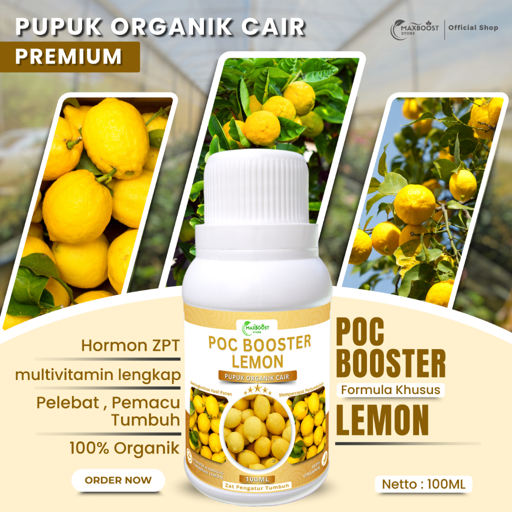 Jual POC BOOSTER LEMON 100ml - Pupuk Organik Cair dan ZPT - KCL ...