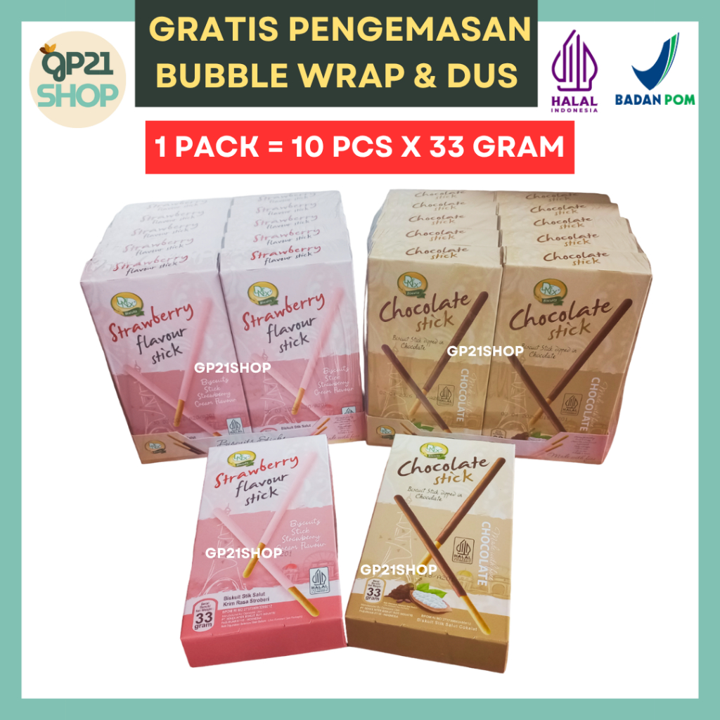 Jual Denex Stick Coating 1 Pack Isi 10 pcs x 33gr - Biskuit Wafer Stik ...
