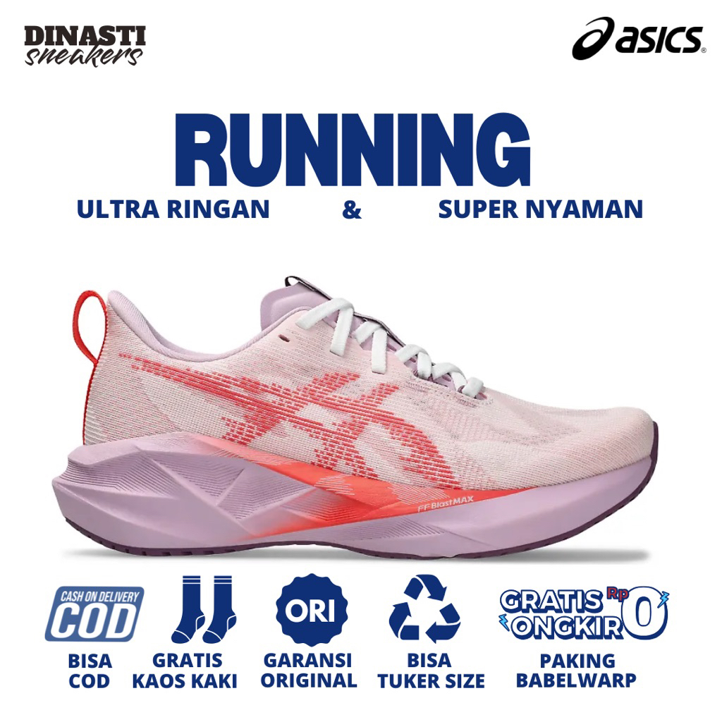 Jual Sepatu Running Wanita Novablast 5 Coral Reef Original | Shopee ...