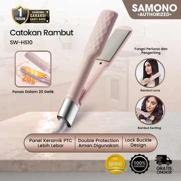 SAMONO Catokan Rambut Lurus Dengan LED Indicator Catokan Low Watt Catokan Rambut Profesional
