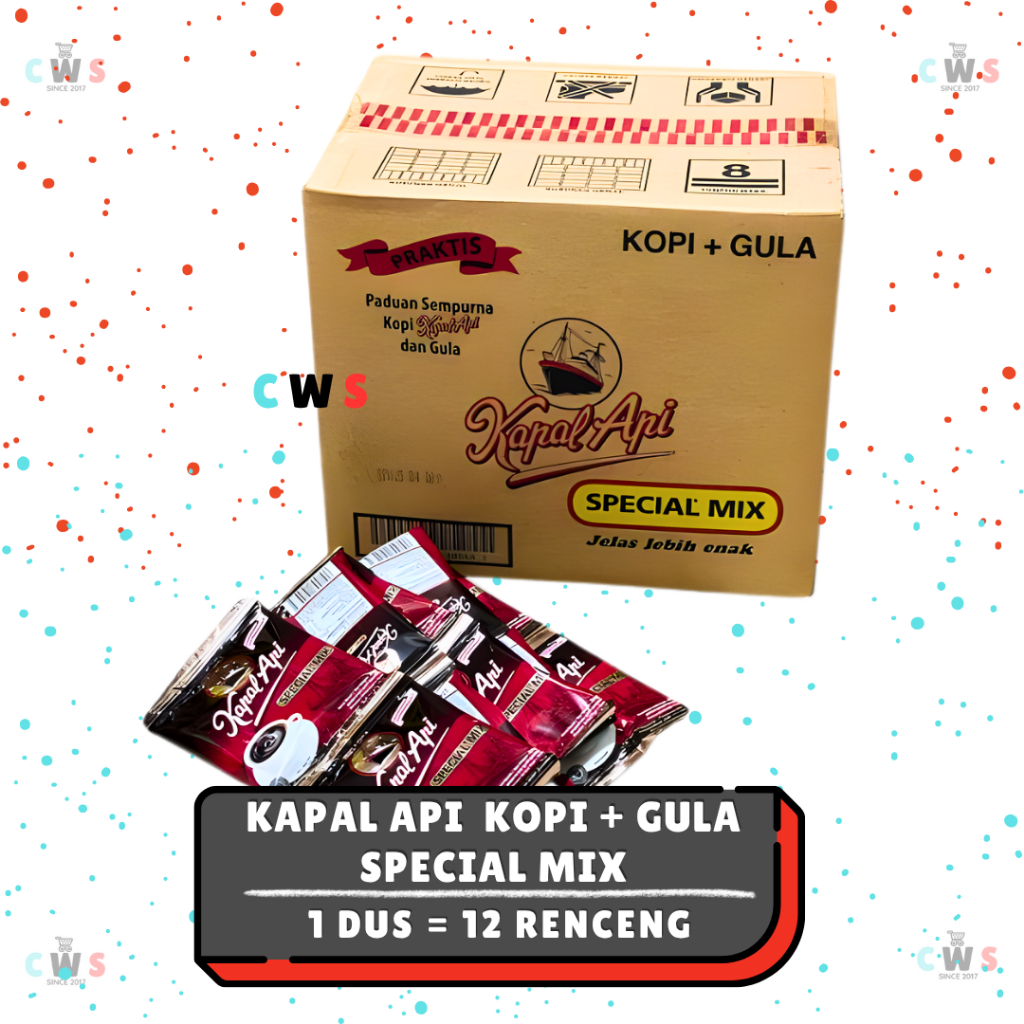 Jual KAPAL API Special Mix Kopi Gula Sachet Instant - 1 Dus / 12 ...