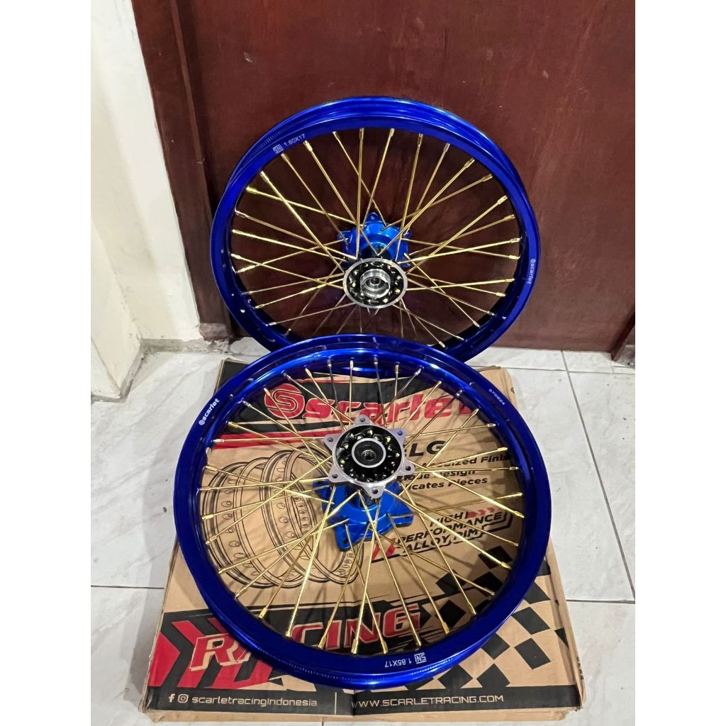 Jual Roda Set Surex KLX Velg Scarlet Ukur 160/185 Ring 17 PNP D-Tracker ...