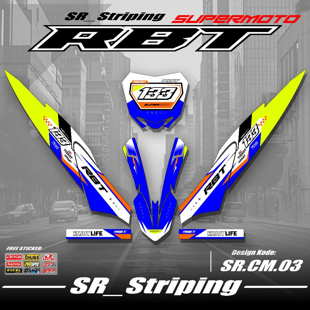 Jual Striping Rbt Motor SUPRA X 125 Motor Rbt Bebek Modif Supermoto Yz ...