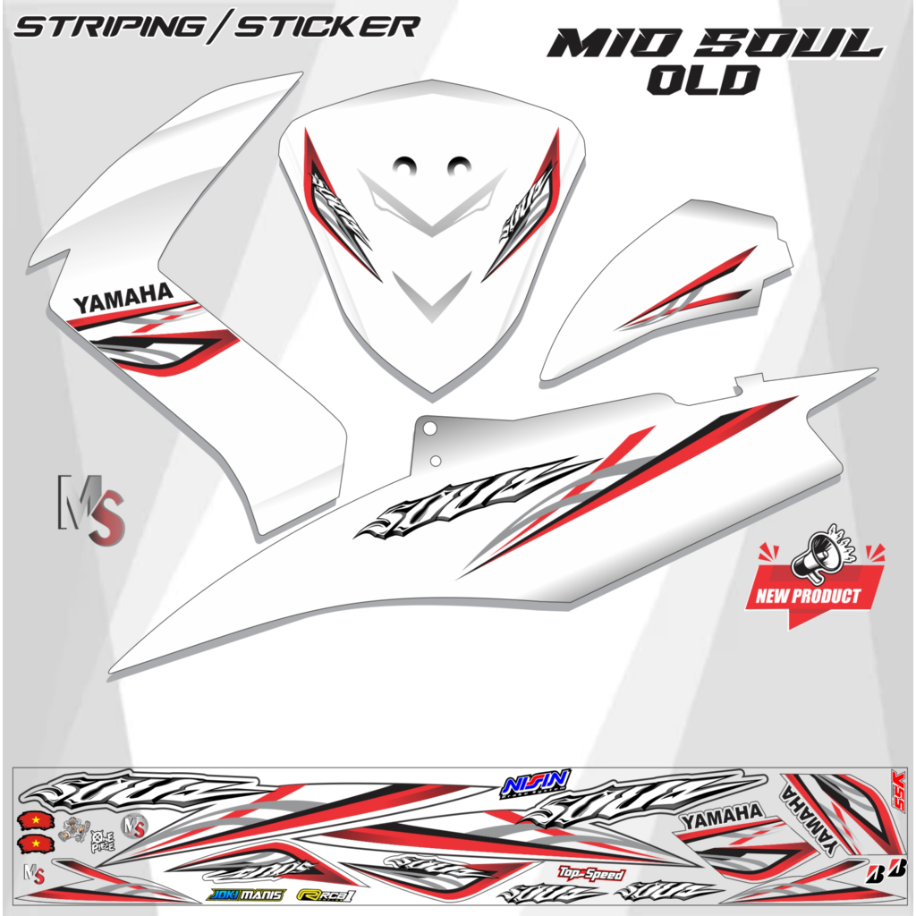 Jual STIKER VARIASI STRIPING POLET MIO SOUL OLD/KARBU DESIGN MS001 ...