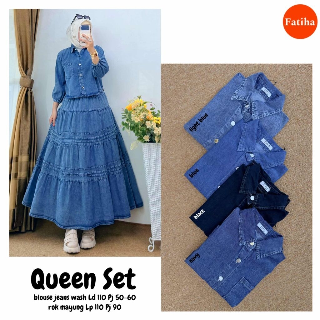 Jual Gempita , Queen Setelan Wanita (Atasan&Rok) by Fatiha | Shopee ...