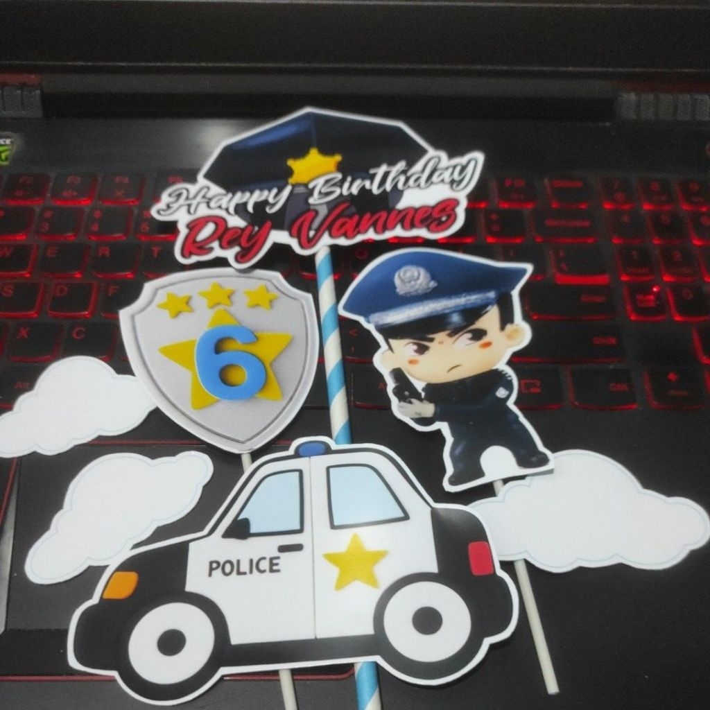 Jual cake topper hiasan kue police polisi 161125policia | Shopee Indonesia