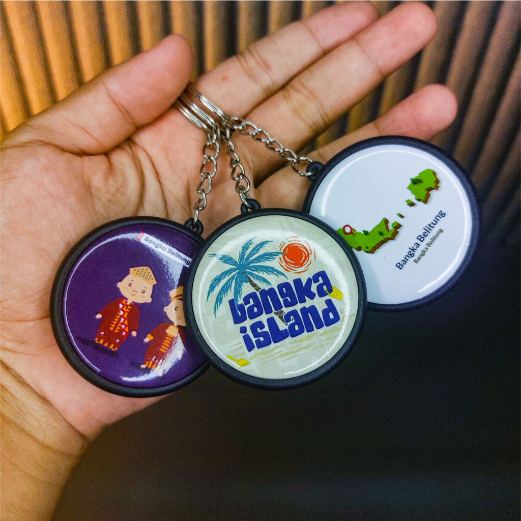 Jual GANTUNGAN KUNCI BANGKA BELITUNG BULAT KEYCHAIN / Oleh-oleh Khas ...