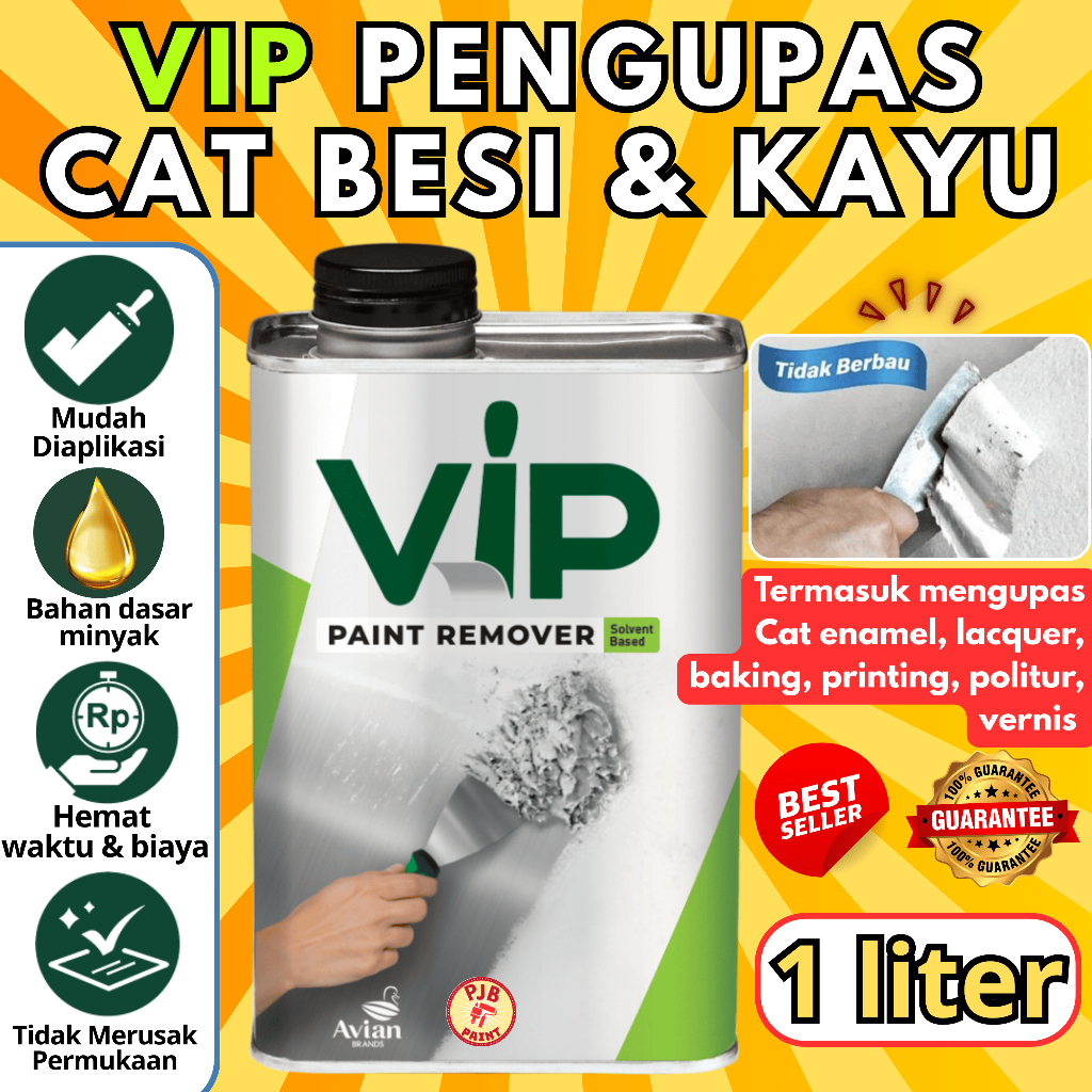 Jual VIP PENGUPAS CAT BESI & KAYU (BAHAN DASAR MINYAK) / KEMASAN 250 ML ...