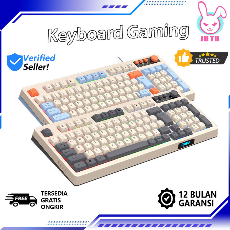 Jual JUTU 100%ORI 12H SHIP Keyboard Komputer Gaming Mechanical Feeling ...